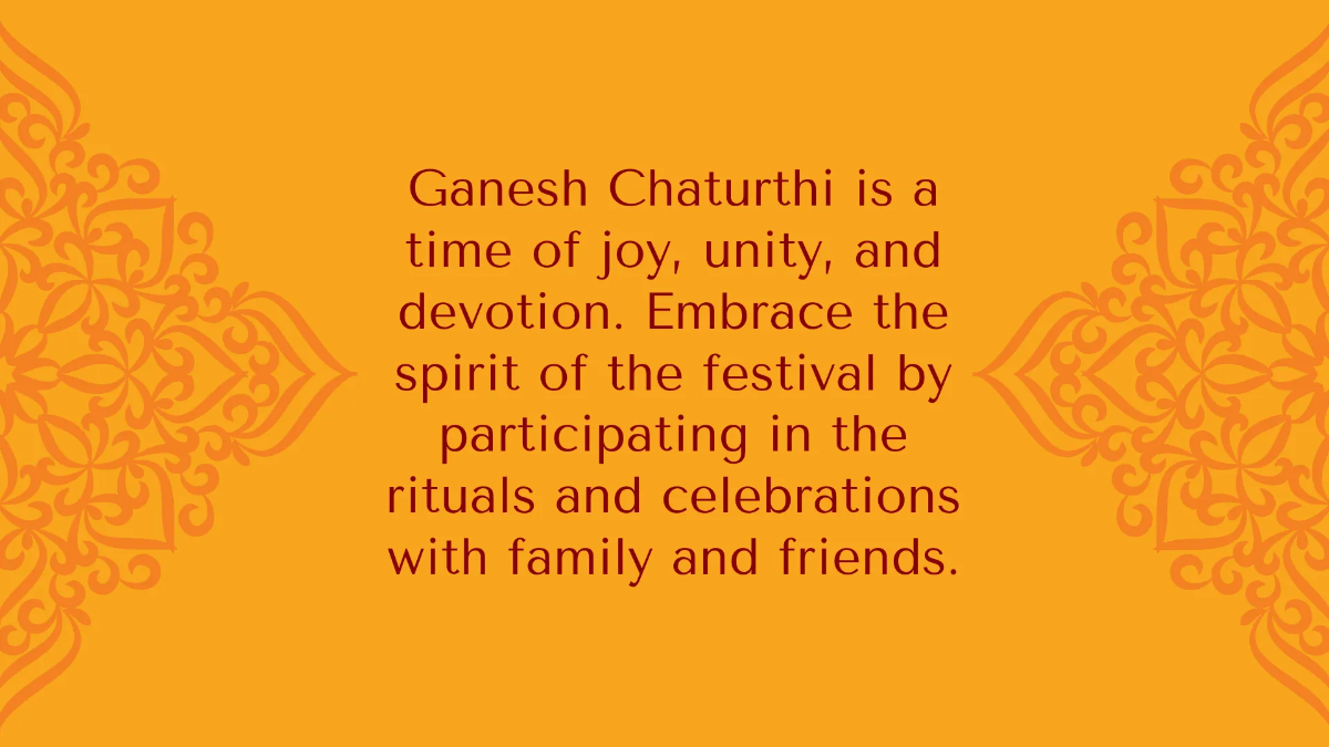 Free Ganesh Chaturthi Presentation Template to Edit Online