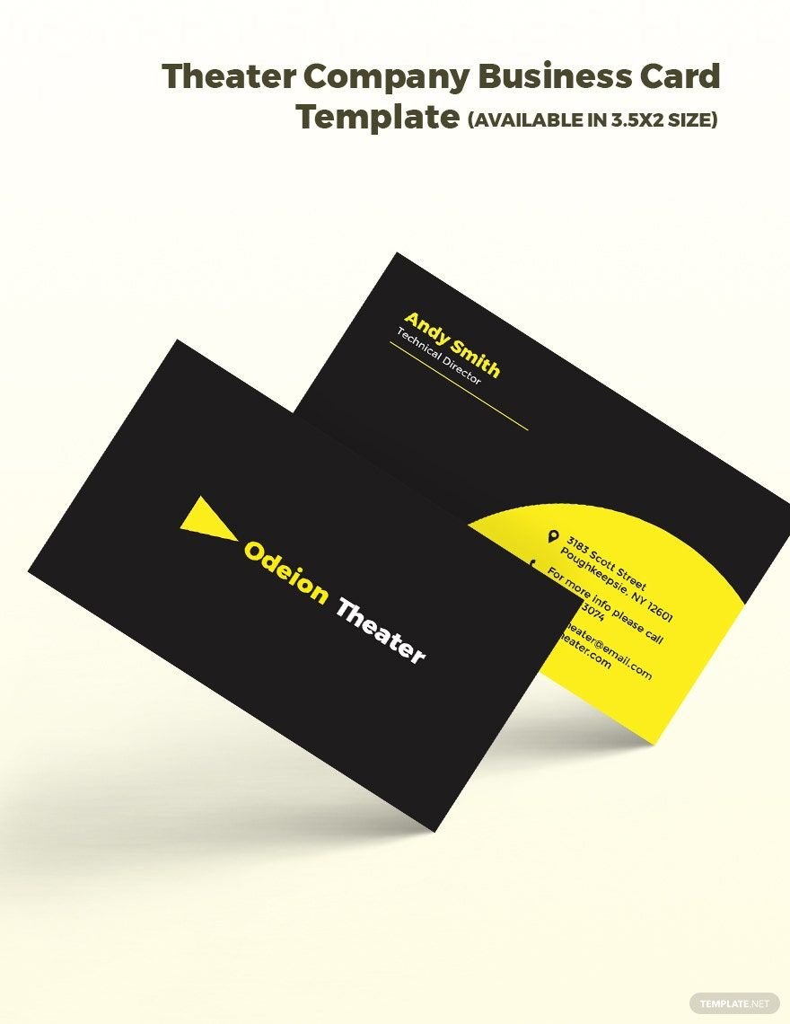 Free Theater Company Business Card Template