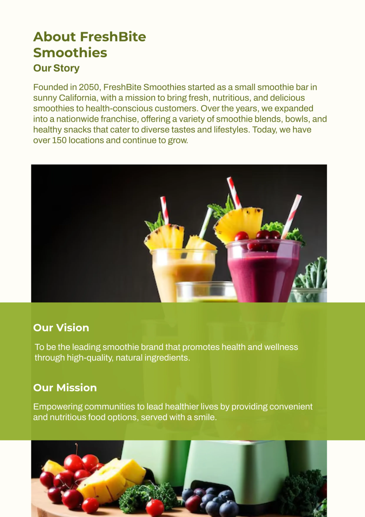 Free Franchise Business Profile Template to Edit Online