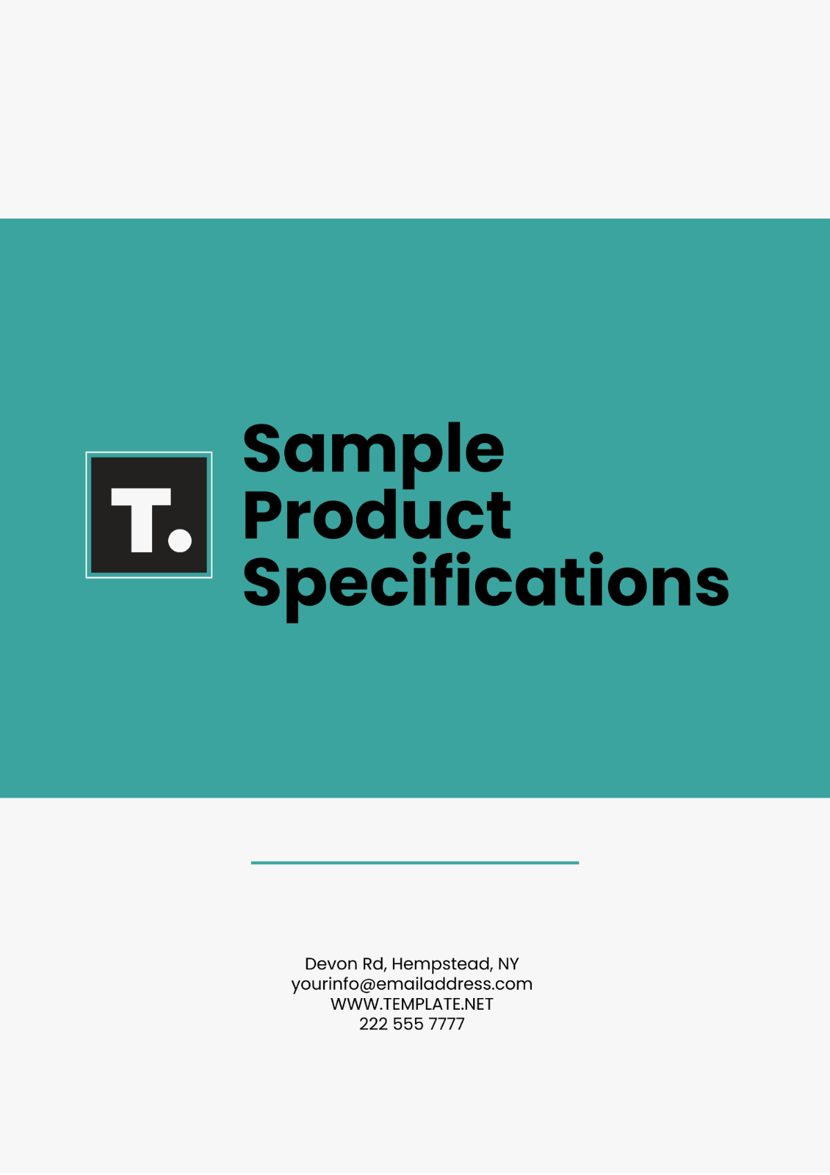 Sample Product Specifications Template - Edit Online & Download