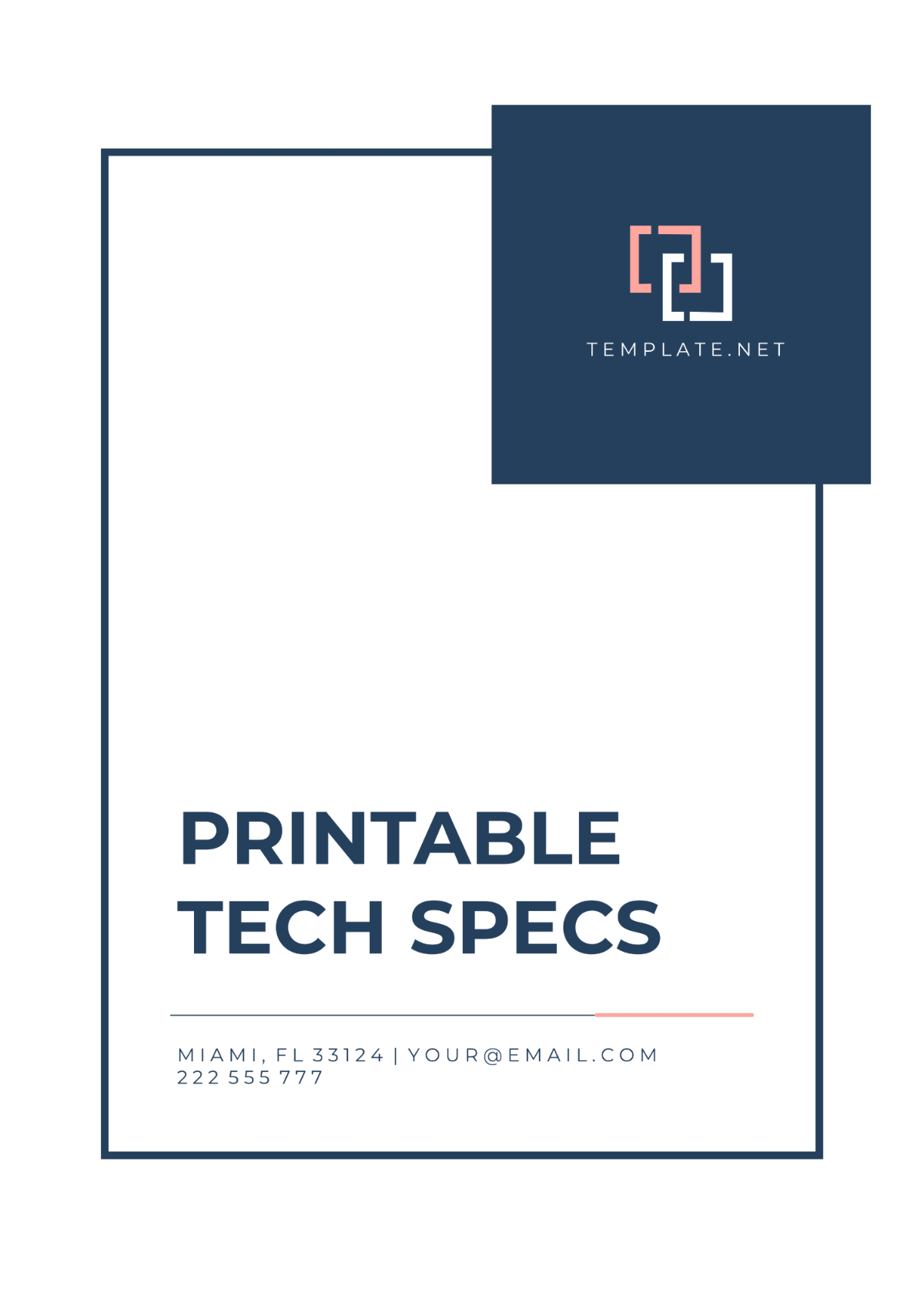 Printable Tech Specs Template - Edit Online & Download