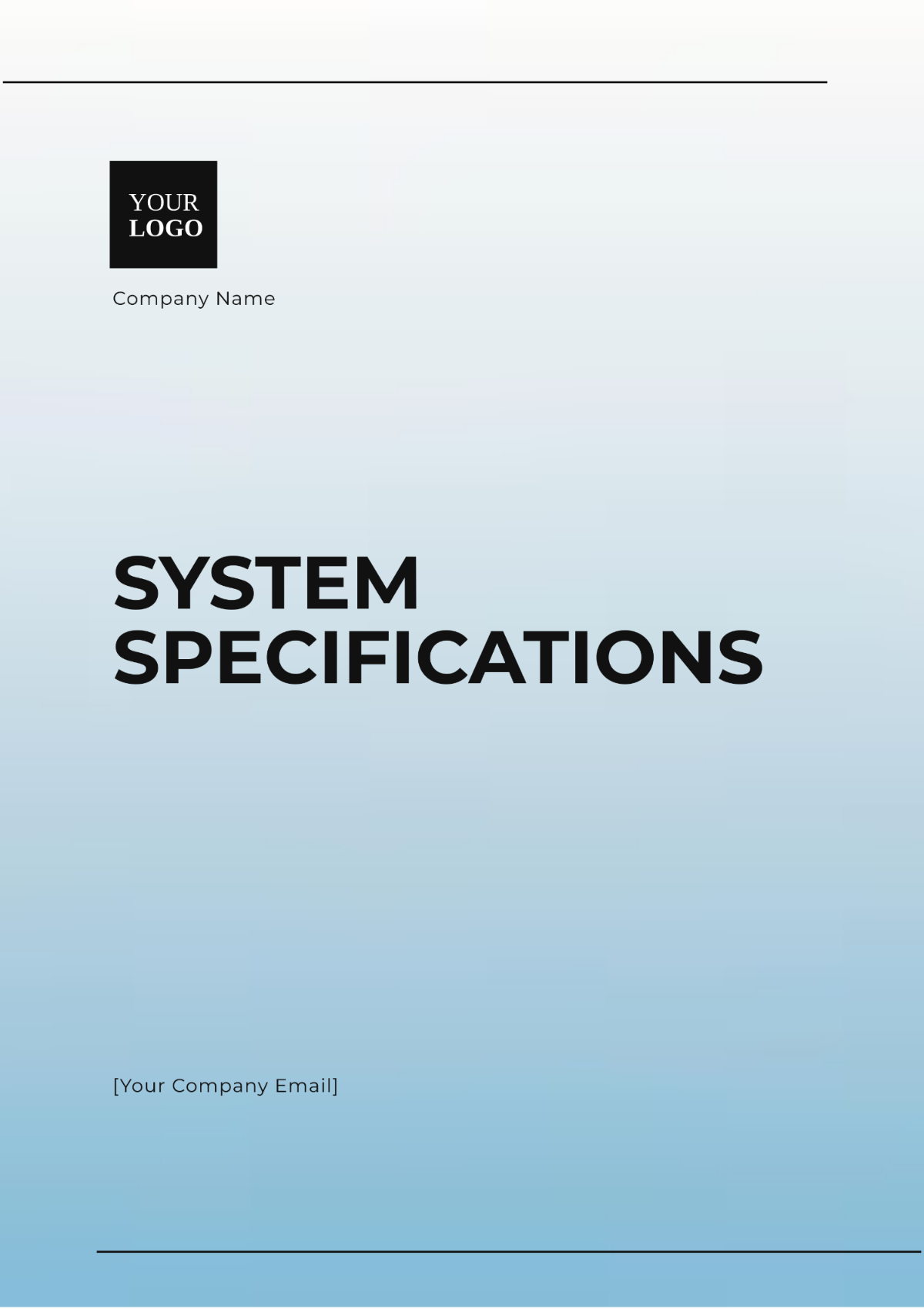 System Specifications Template