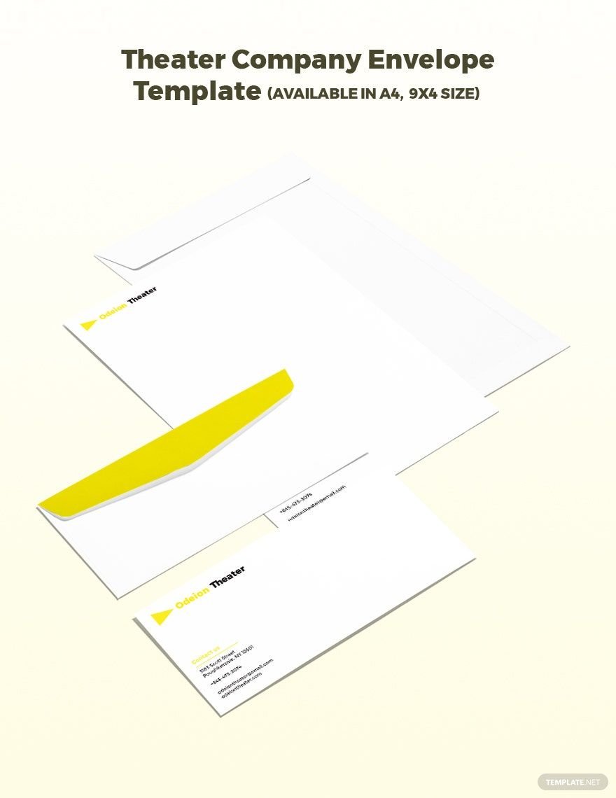 Theater Company Envelope Template