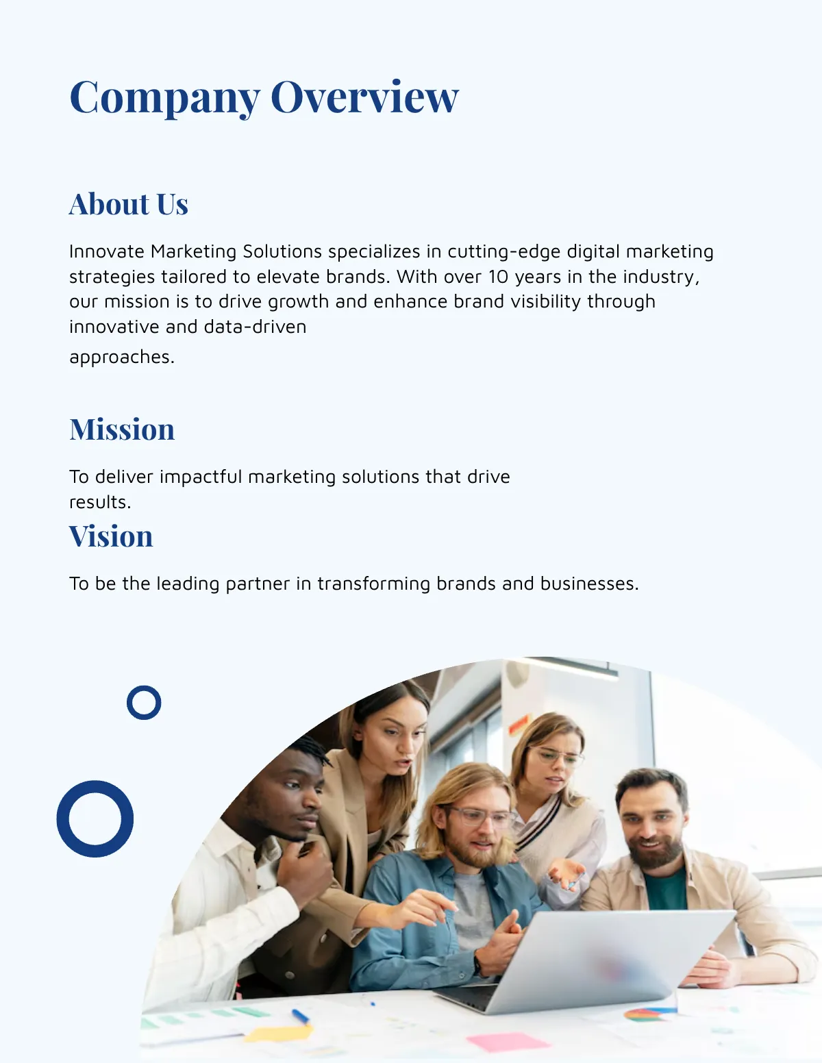 Free Marketing Business Profile Template to Edit Online