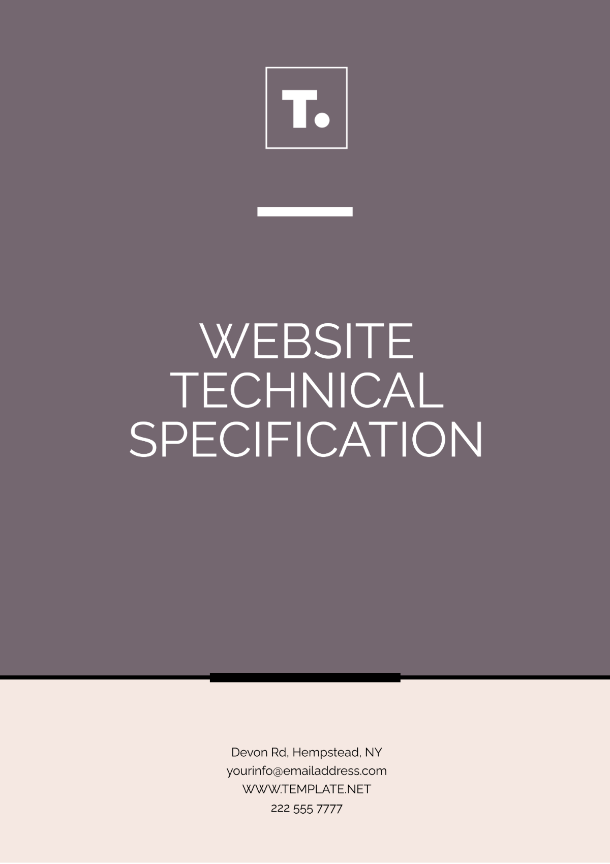 Website Technical Specification Template