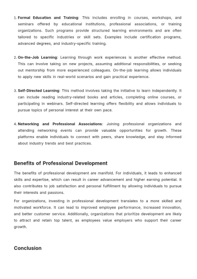 Free Professional Development Expository Essay Template to Edit Online