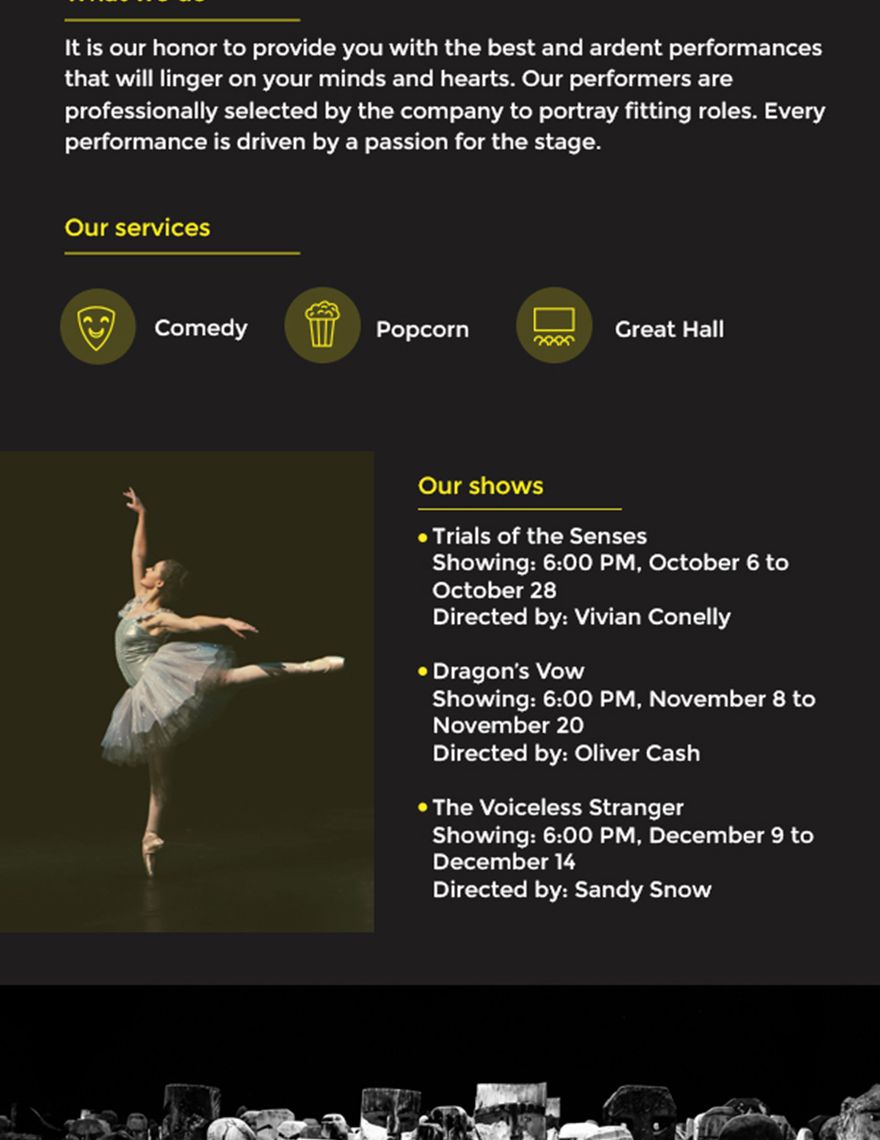 Theater Company Email Newsletter Template