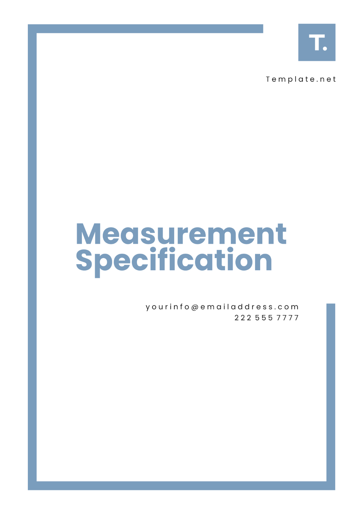 Measurement Specification Template - Edit Online & Download