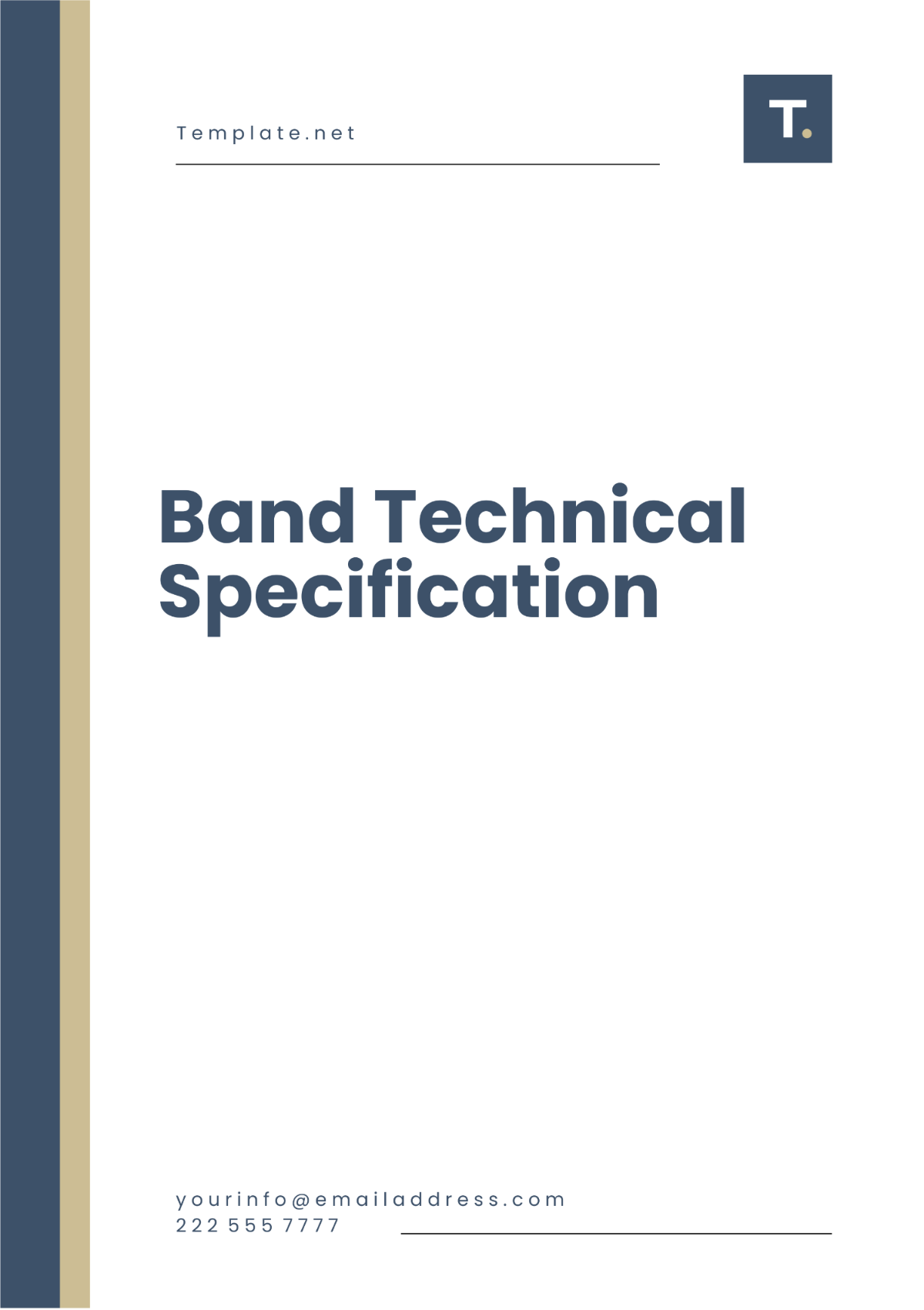 Band Technical Specification Template - Edit Online & Download