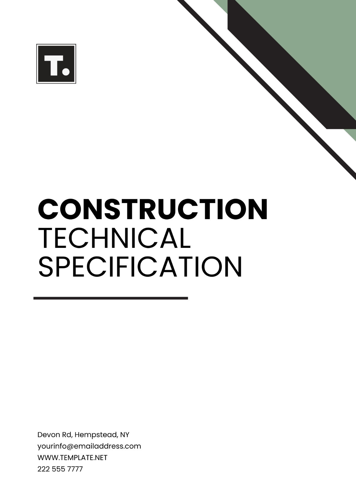 Construction Technical Specification Template - Edit Online & Download