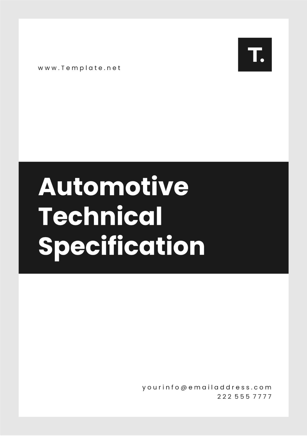 Automotive Technical Specification Template - Edit Online & Download