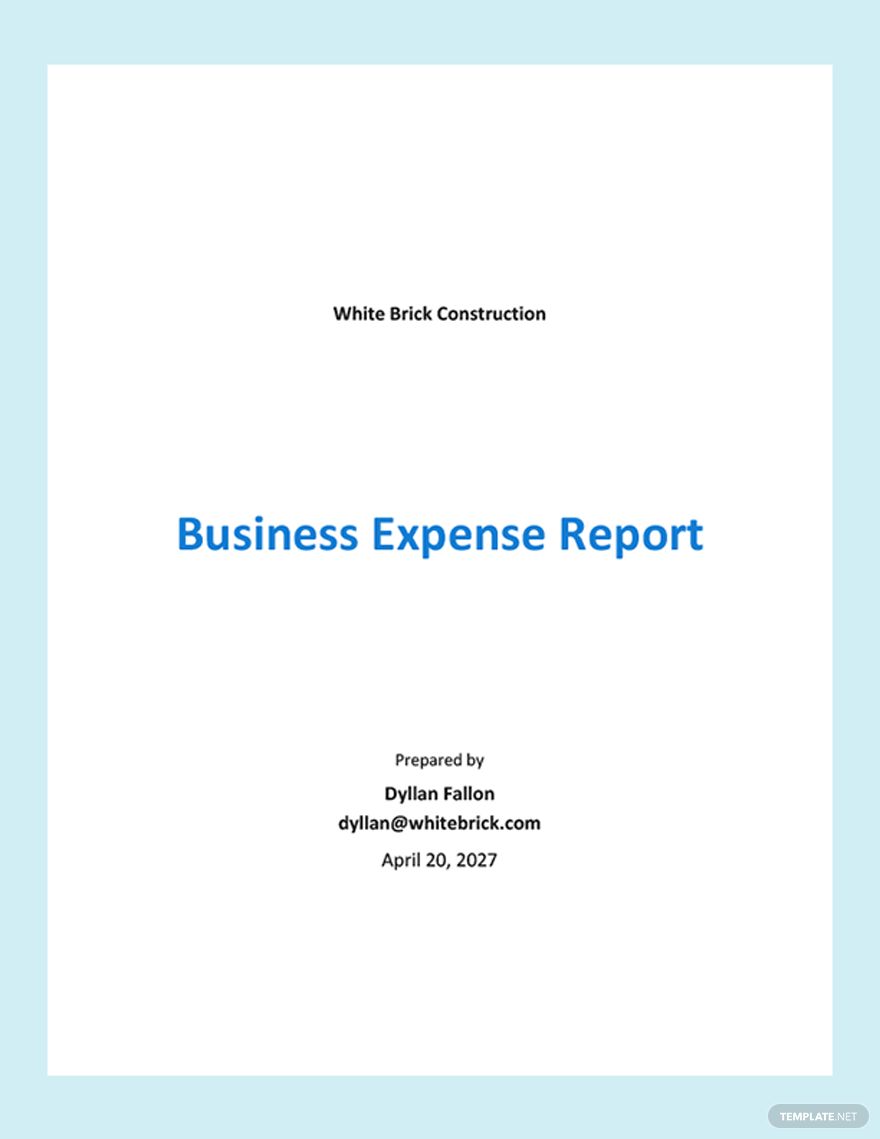 google sheets monthly expense report template