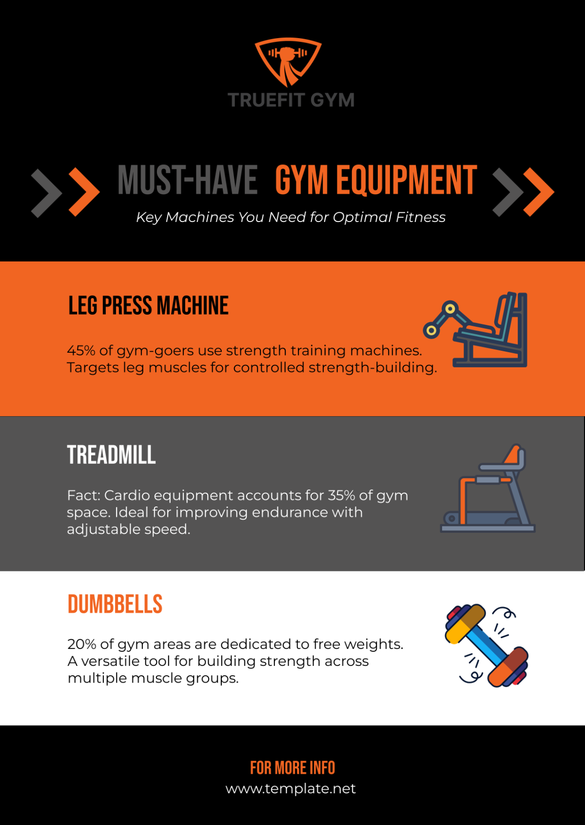 Gym Infographics Template - Edit Online & Download