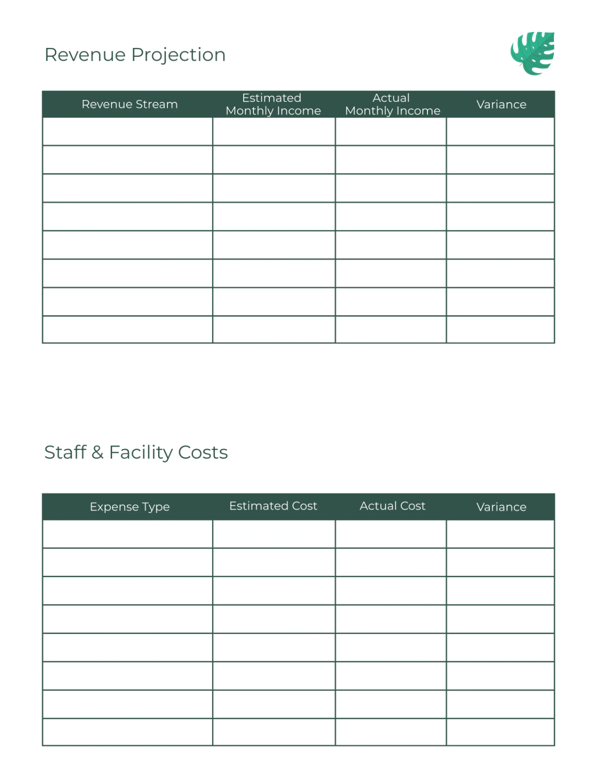 Free Spa Budget Planner Template to Edit Online