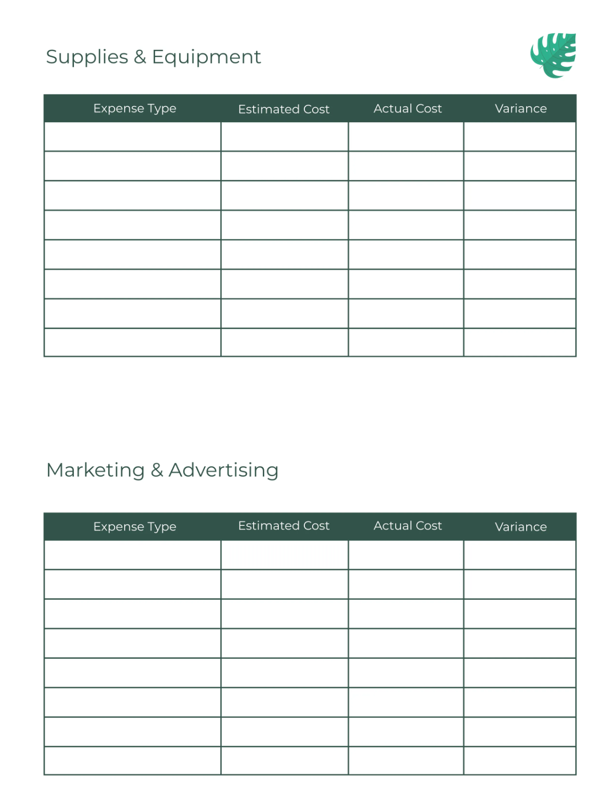 Free Spa Budget Planner Template to Edit Online