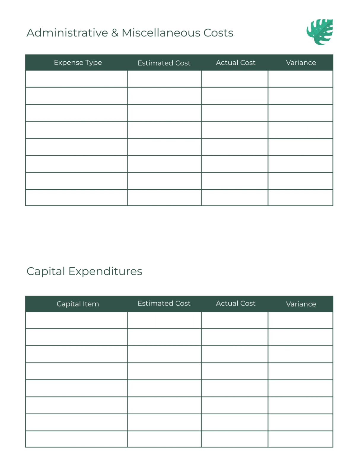Free Spa Budget Planner Template to Edit Online