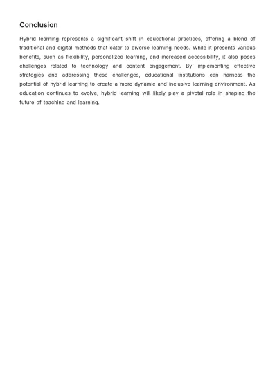 Free Expository Essay on Hybrid Learning Template to Edit Online
