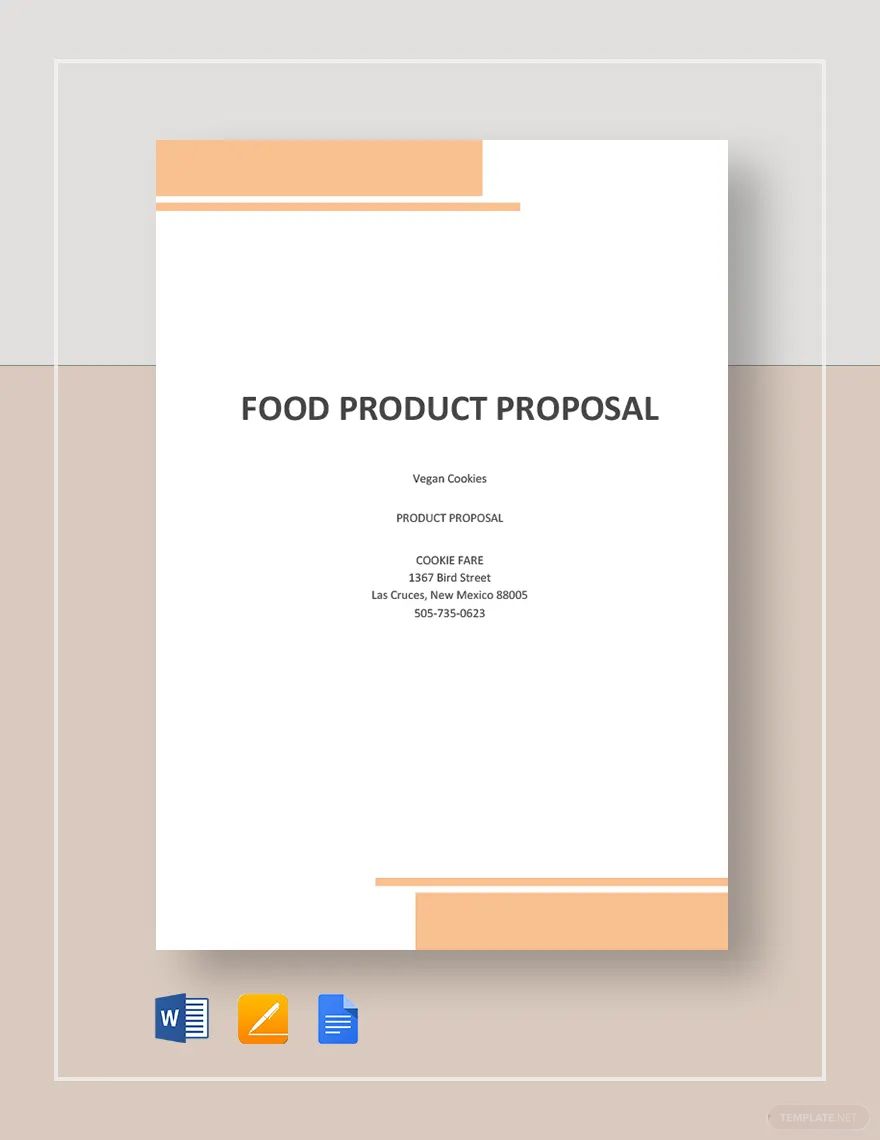 New Food Product Proposal Template