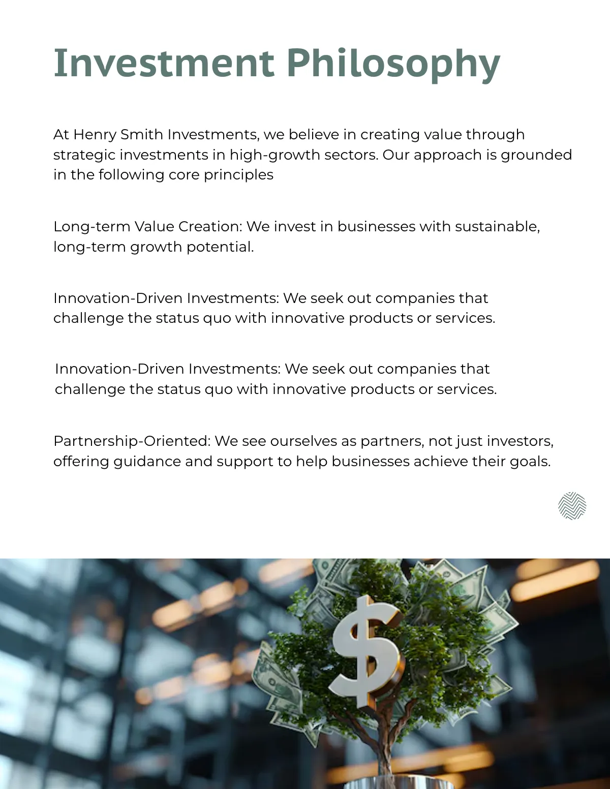 Free Investor Business Profile Template to Edit Online