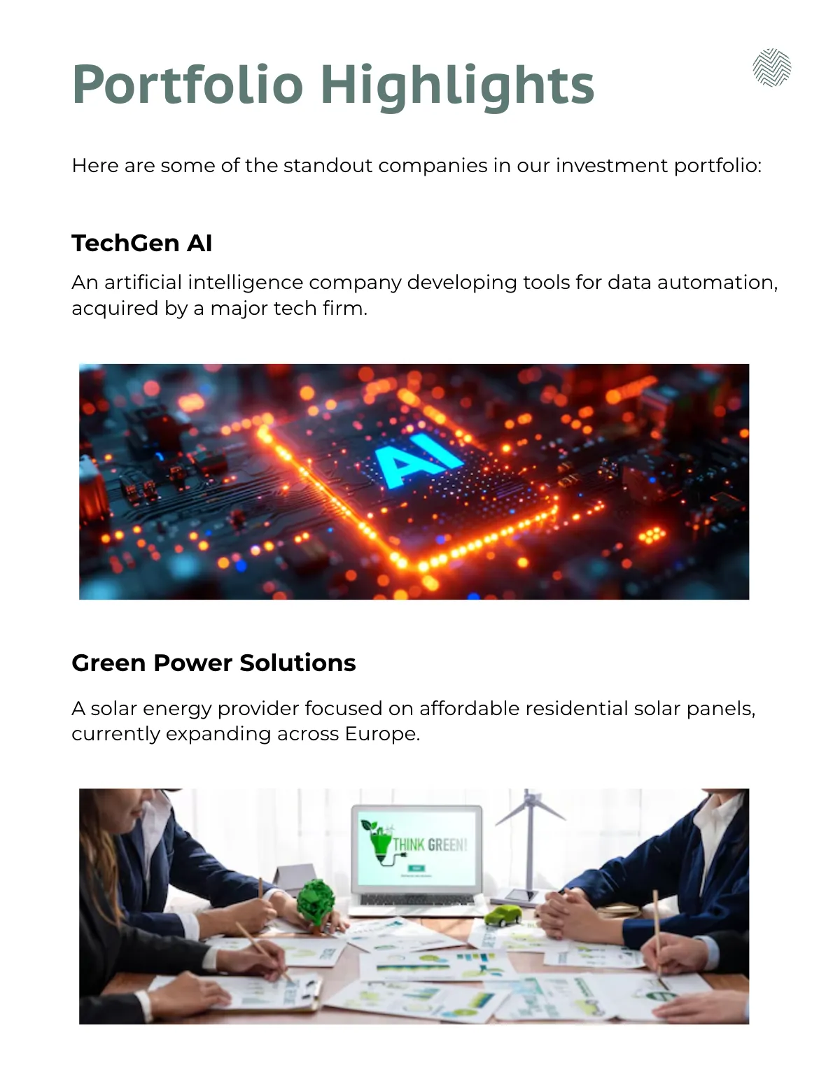 Free Investor Business Profile Template to Edit Online