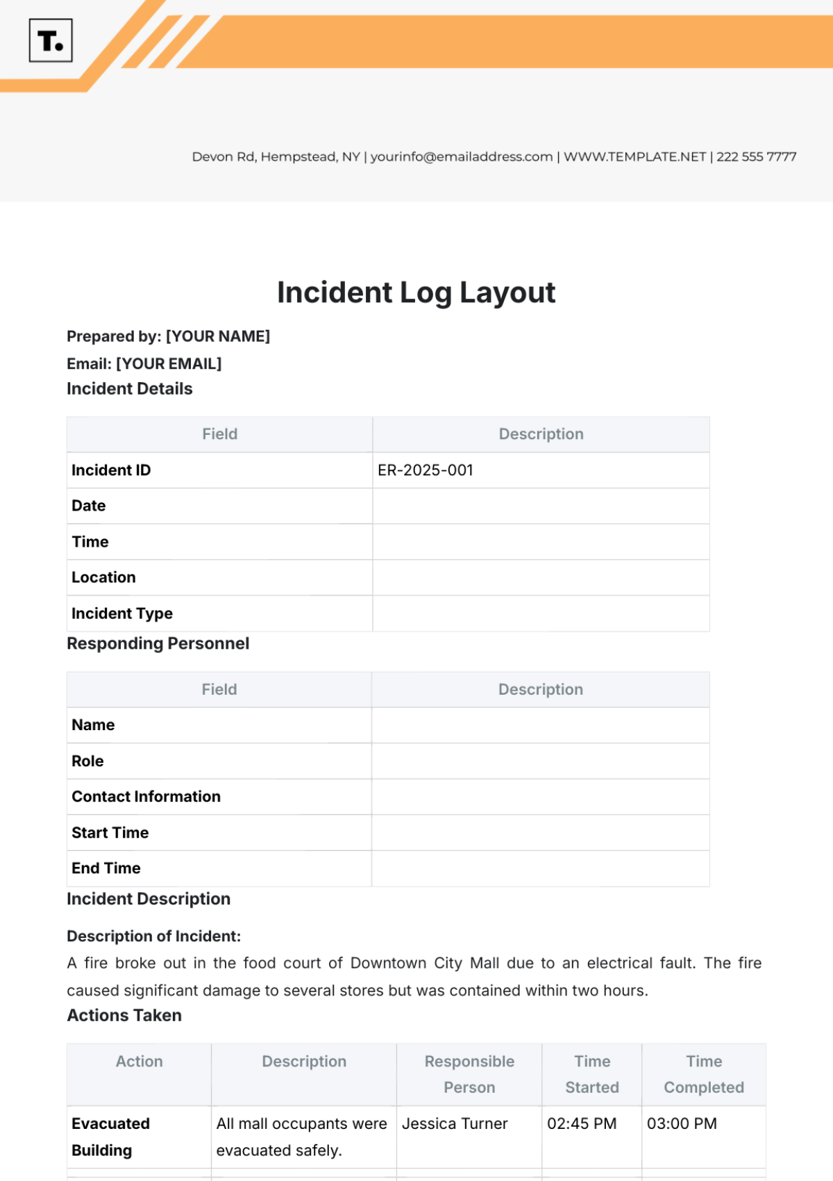 29 Word Log Templates Free Download