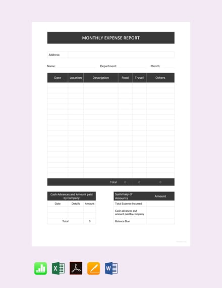 16 Free Expense Report Templates Excel Template Net