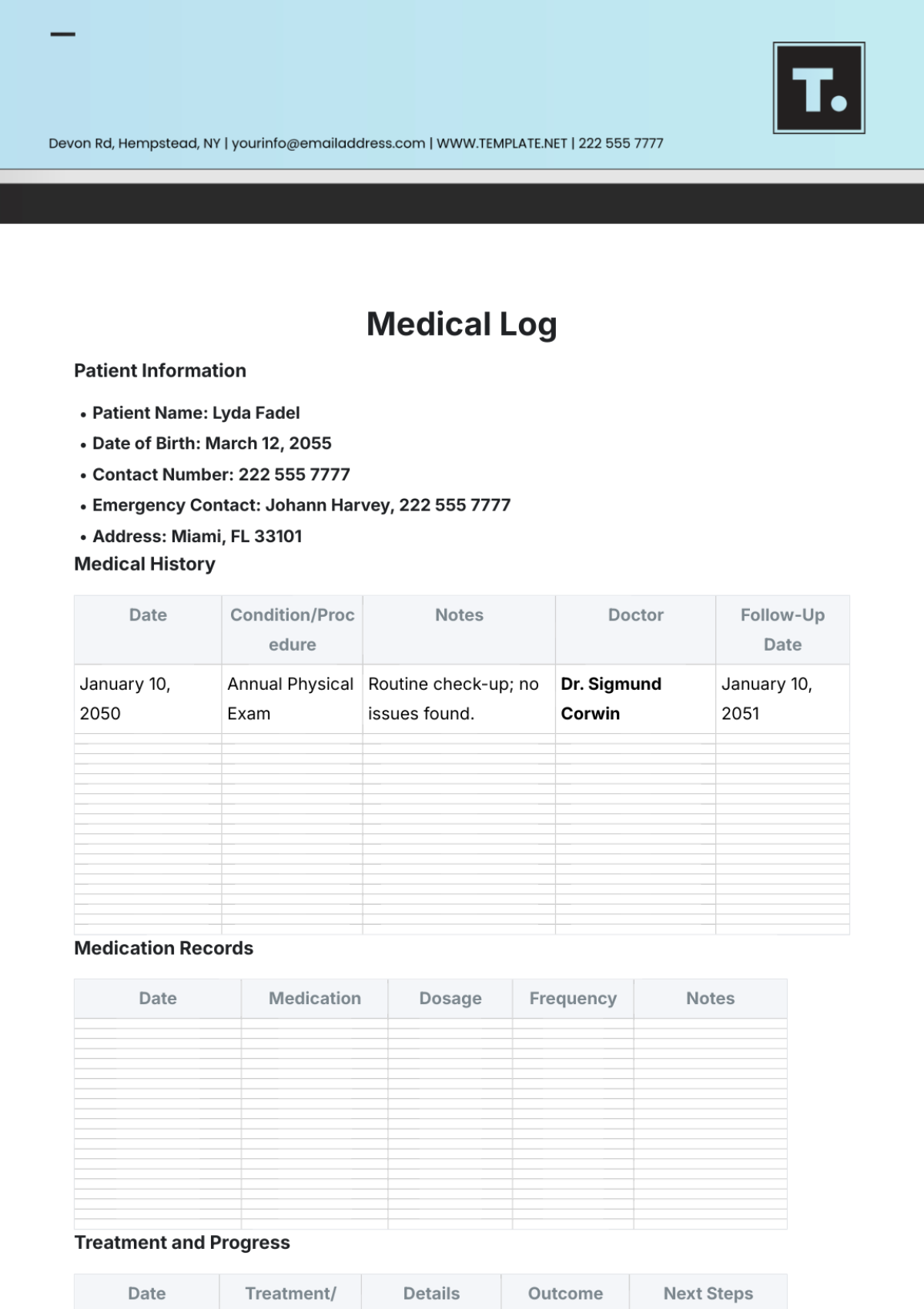 Free X Ray Log Template to Edit Online