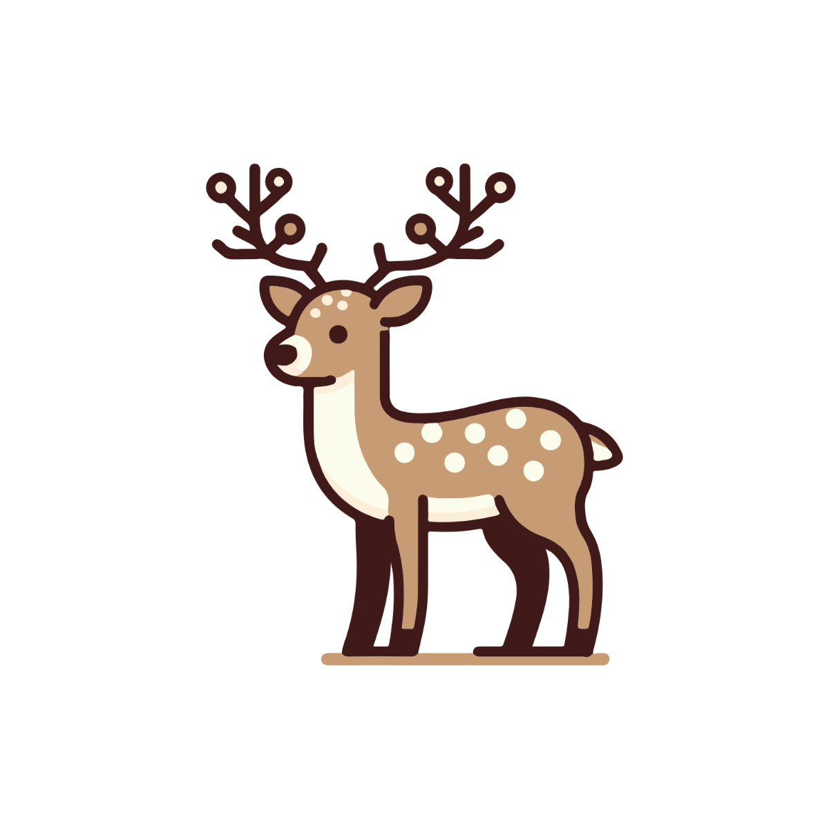 Simple Deer Clipart - Edit Online & Download