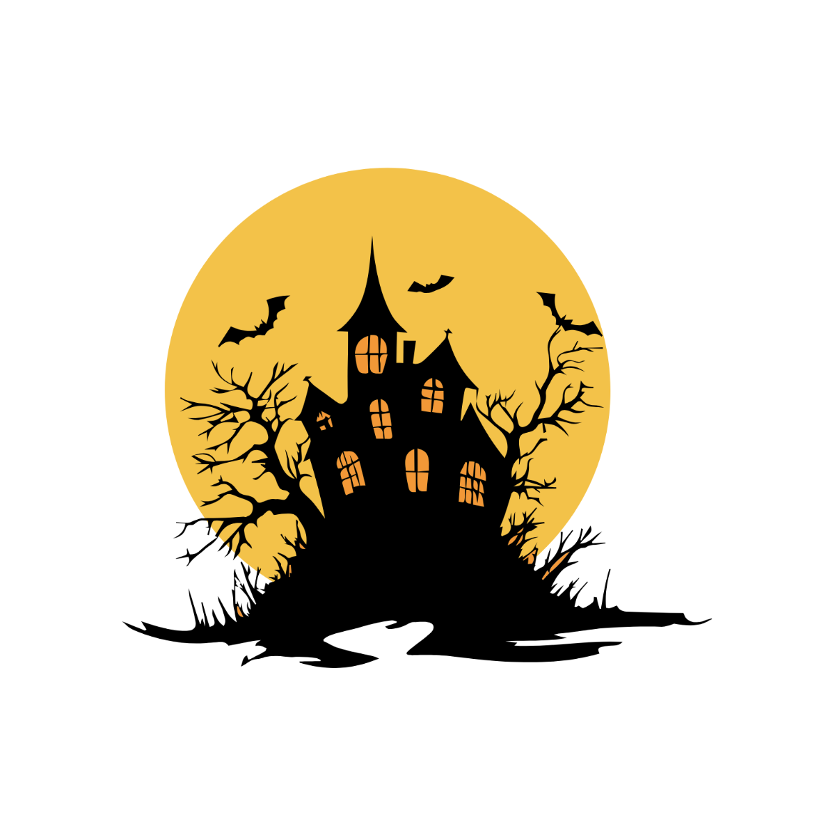 Halloween Haunted House Clipart