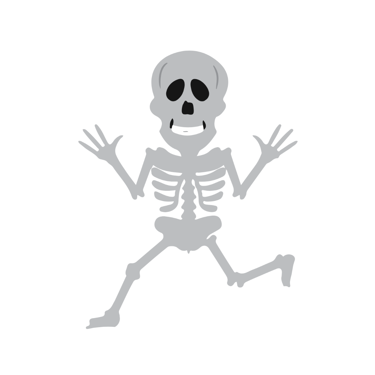 Free Halloween Skeleton Clipart Template