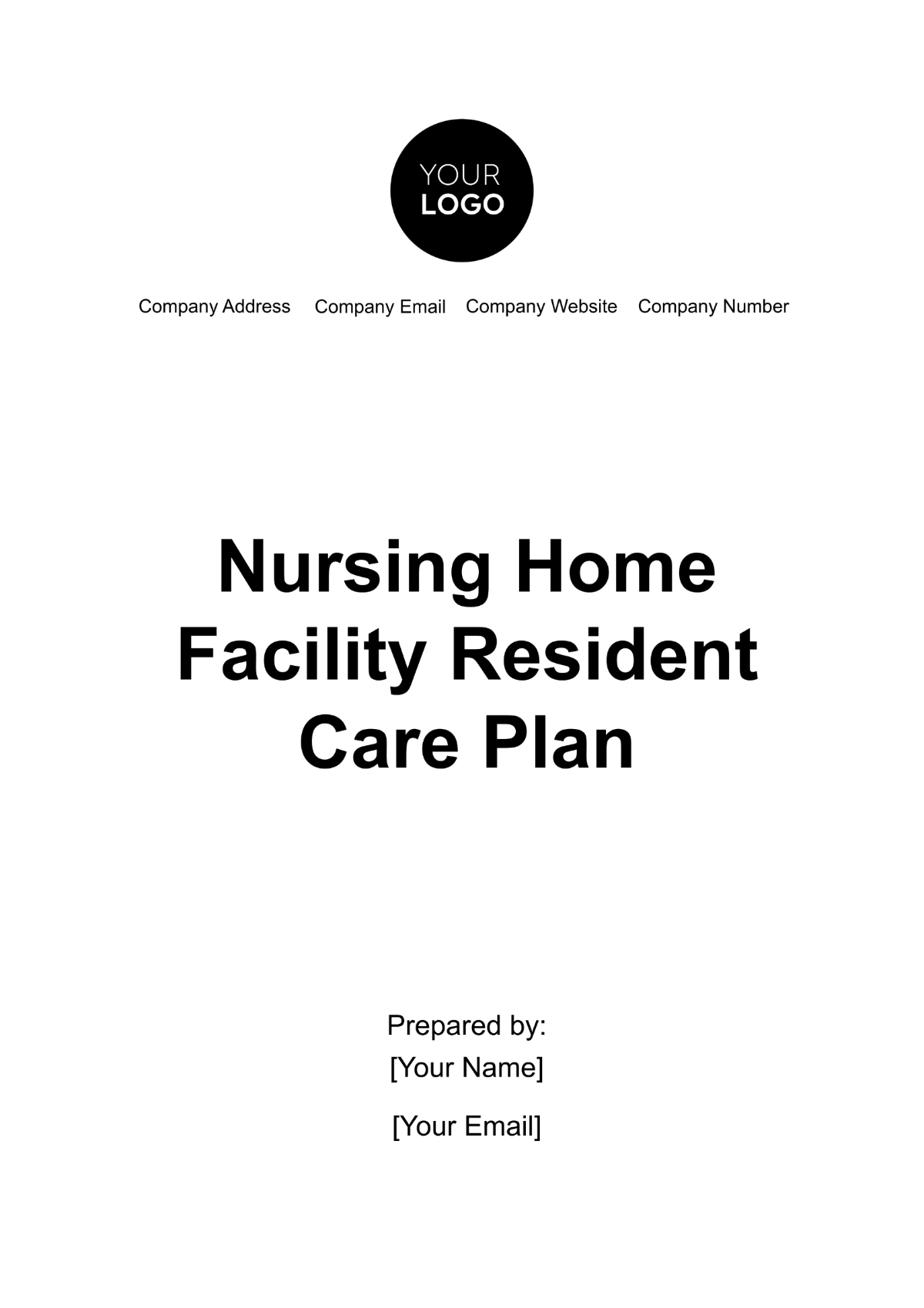 Nursing Home Facility Resident Care Plan Template