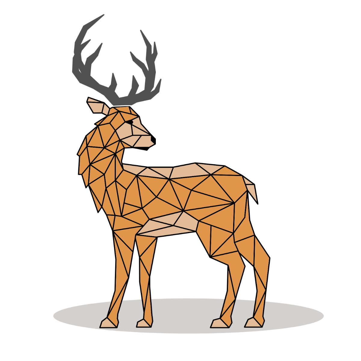 Geometric Deer Clipart - Edit Online | Template.net