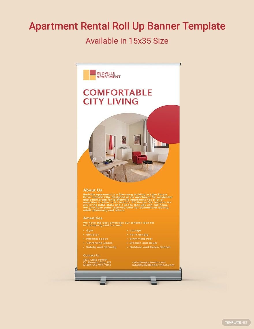 Apartment Rental Roll Up Banner Template