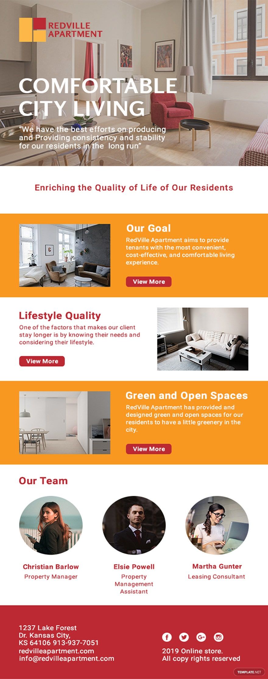 Apartment Rental Email Newsletter Template