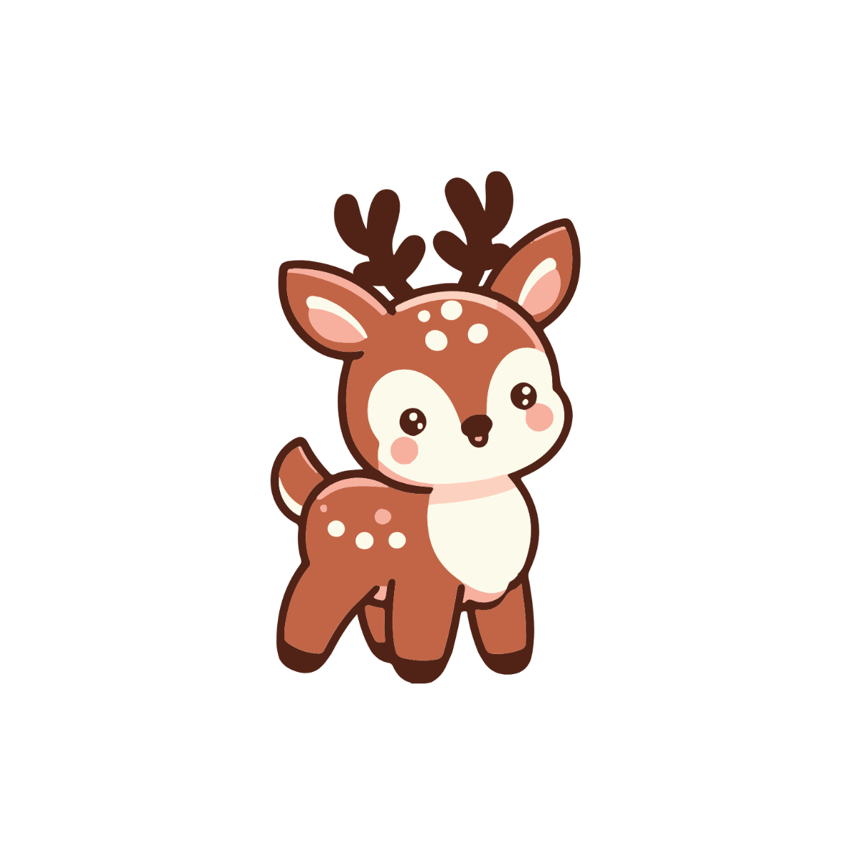 Cartoon Deer Clipart - Edit Online | Template.net