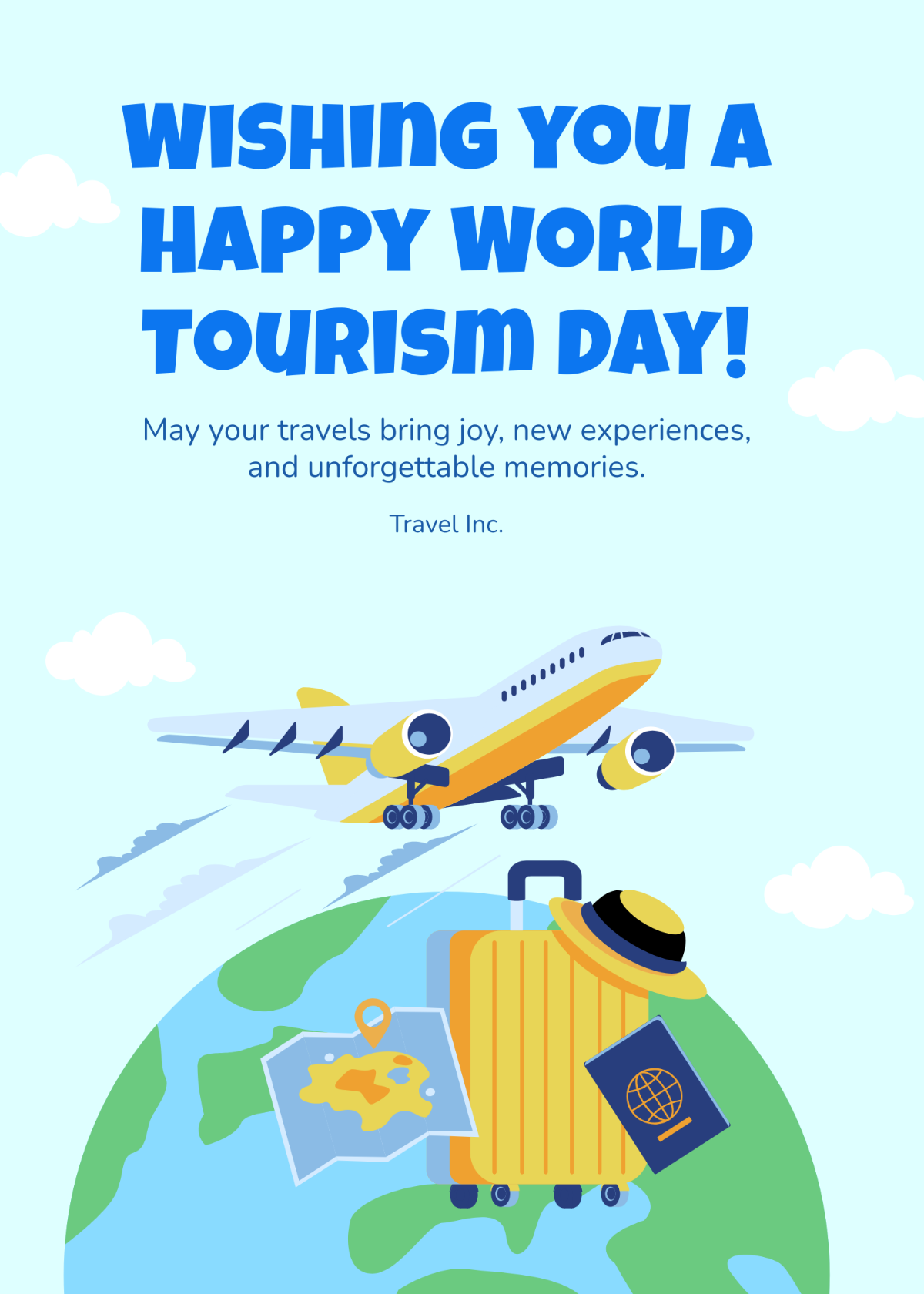 World Tourism Day Wishes Template - Edit Online & Download