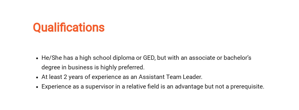 Free Assistant Team Leader Job Ad/Description Template 5.jpe