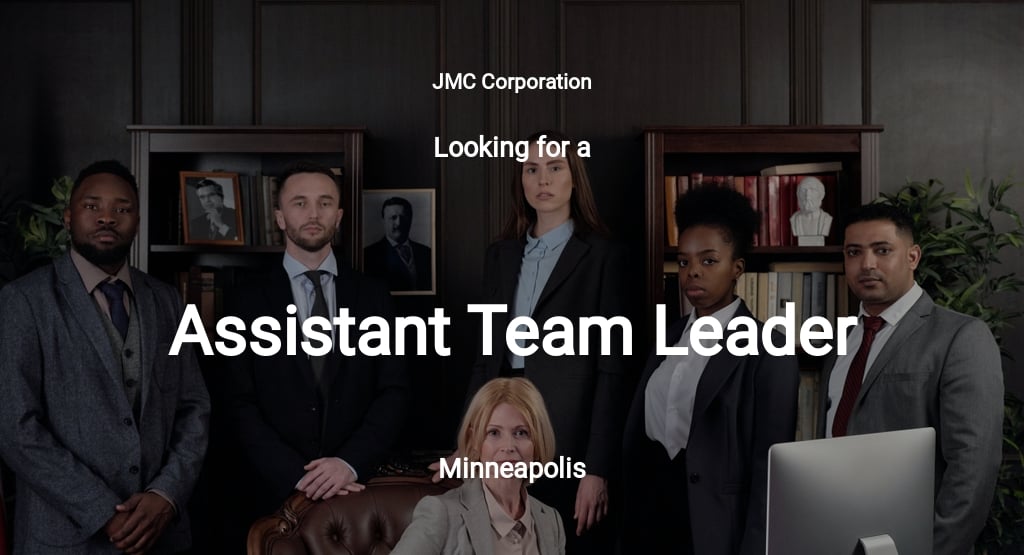Free Assistant Team Leader Job Ad/Description Template.jpe