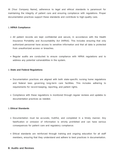 Free Nursing Home Health Documentation Template to Edit Online