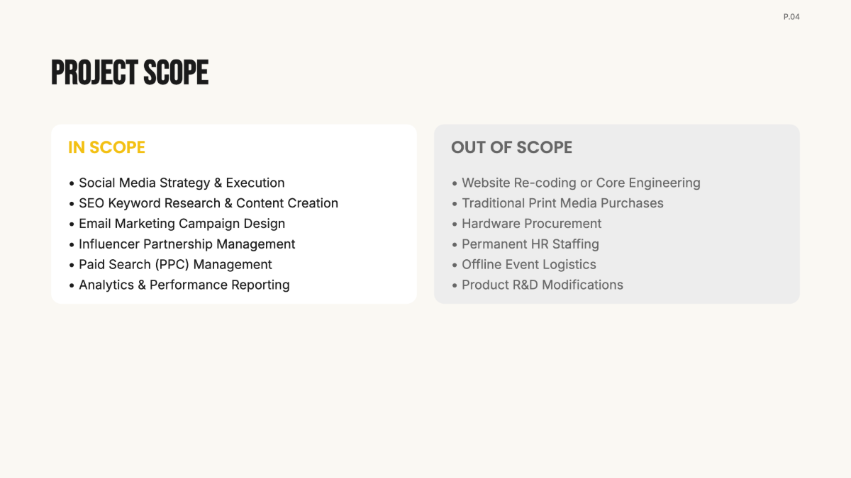 Free Digital Marketing Project Plan Template to Edit Online