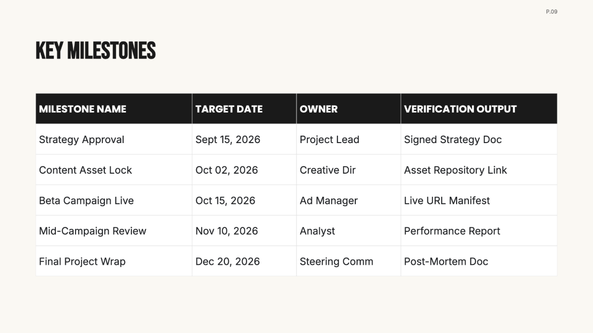 Free Digital Marketing Project Plan Template to Edit Online