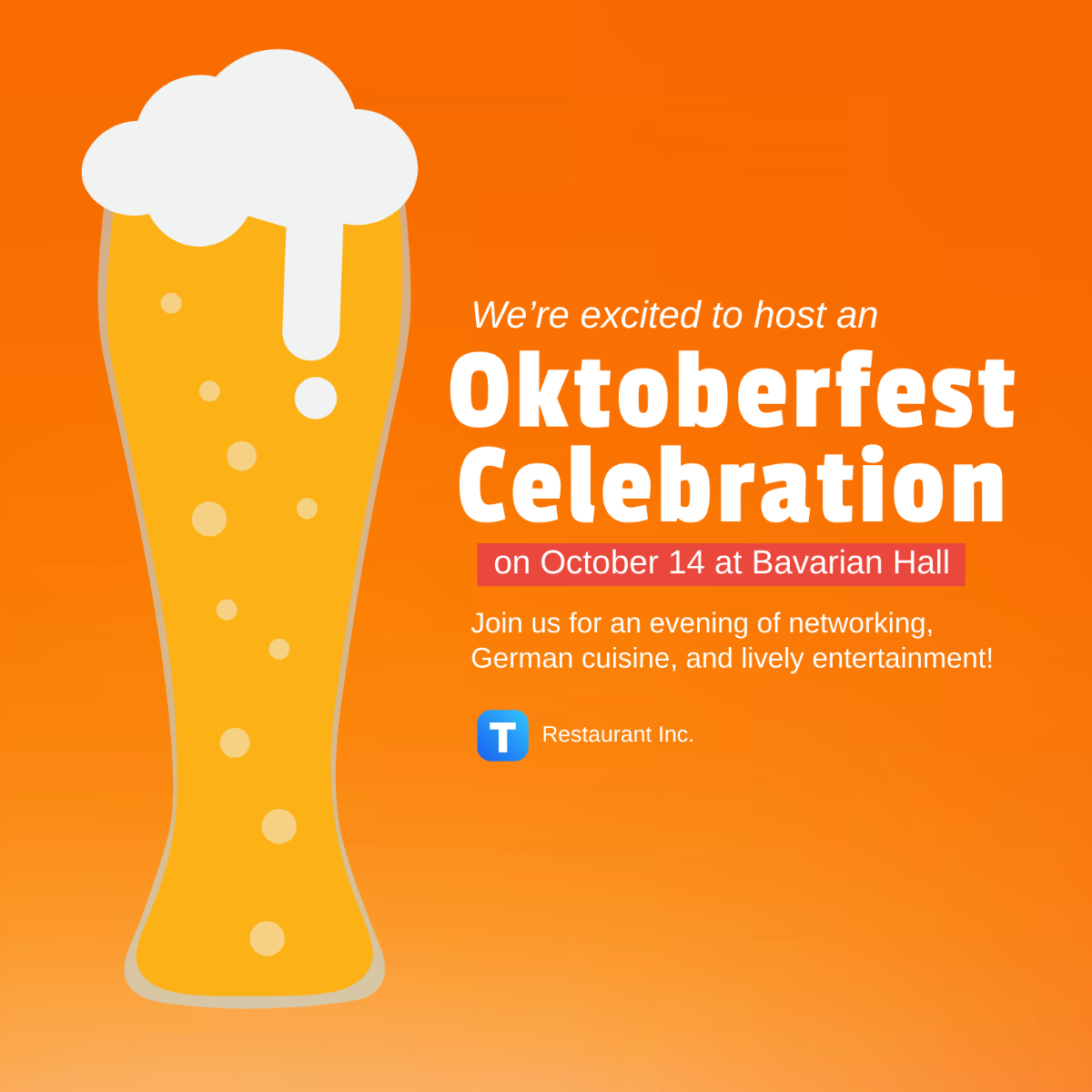 Oktoberfest LinkedIn Post