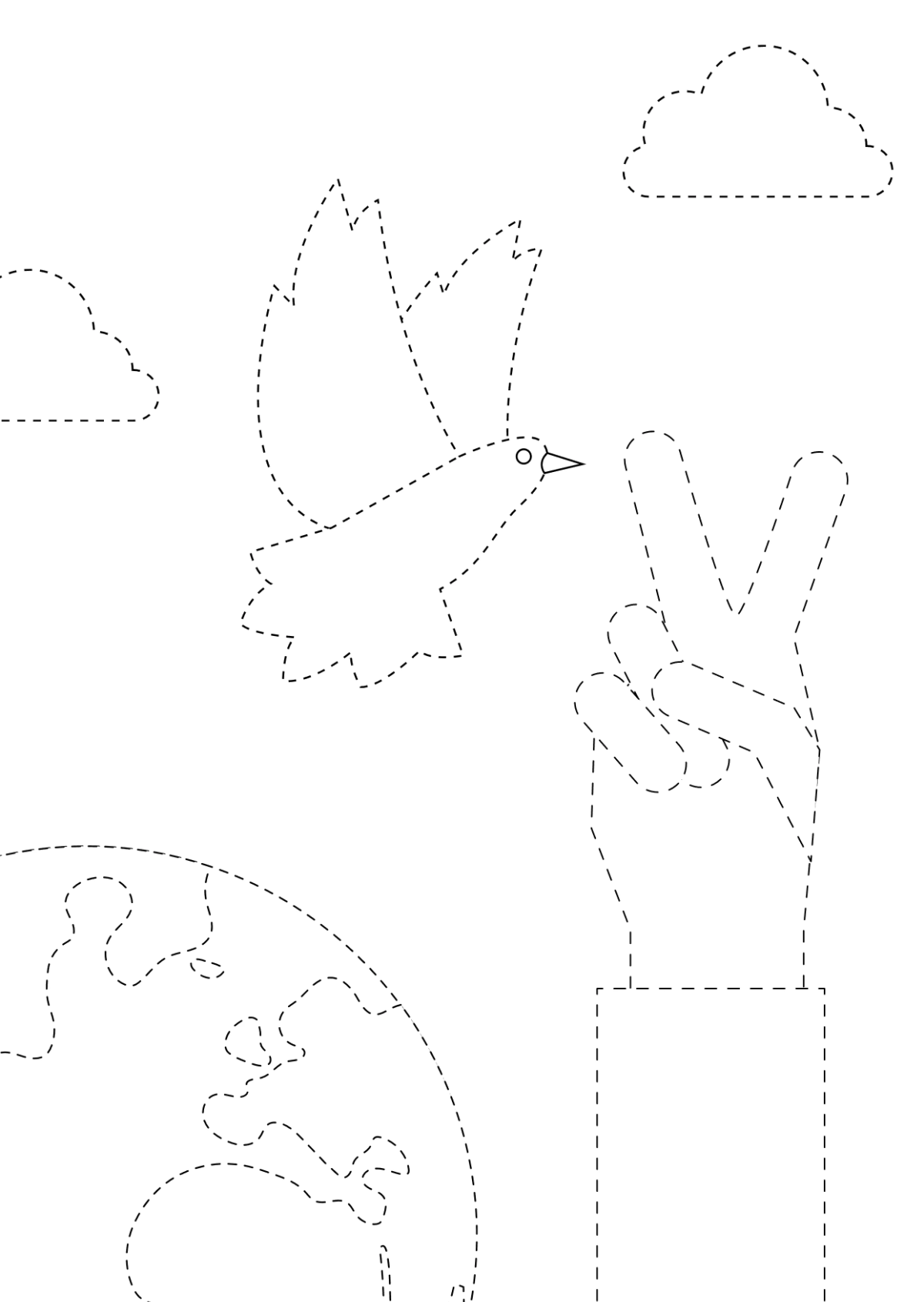 Free Peace Sign Stencil Template to Edit Online