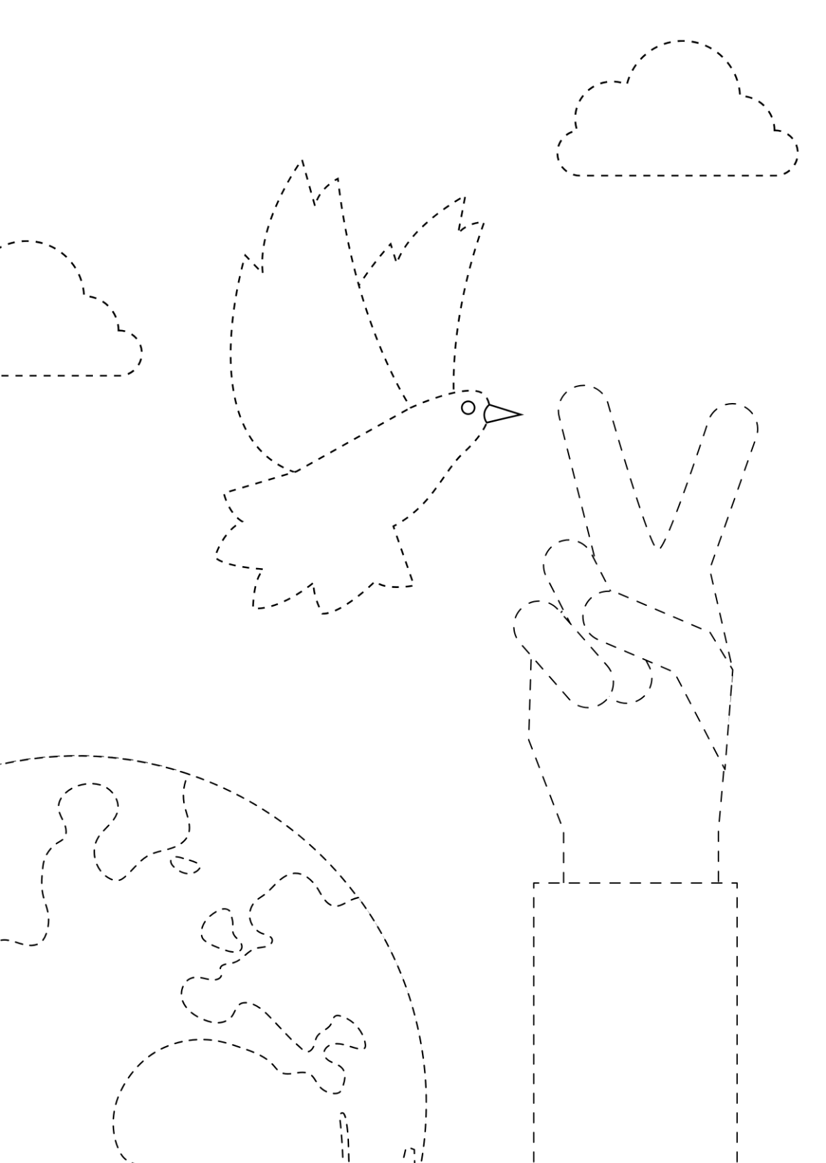 Peace Sign Stencil Template - Edit Online & Download