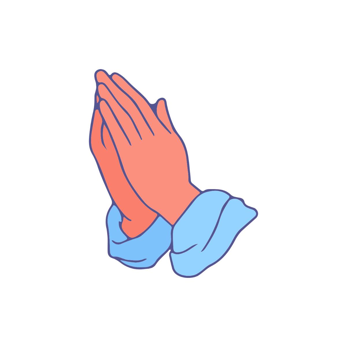 Minimalist Praying Clipart