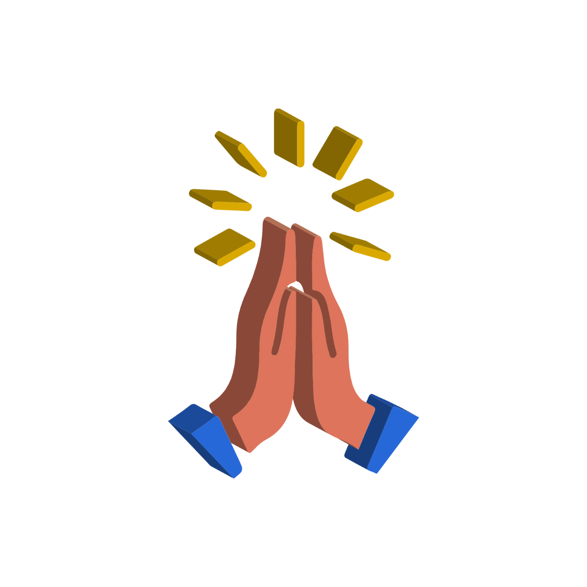 3D Praying Clipart