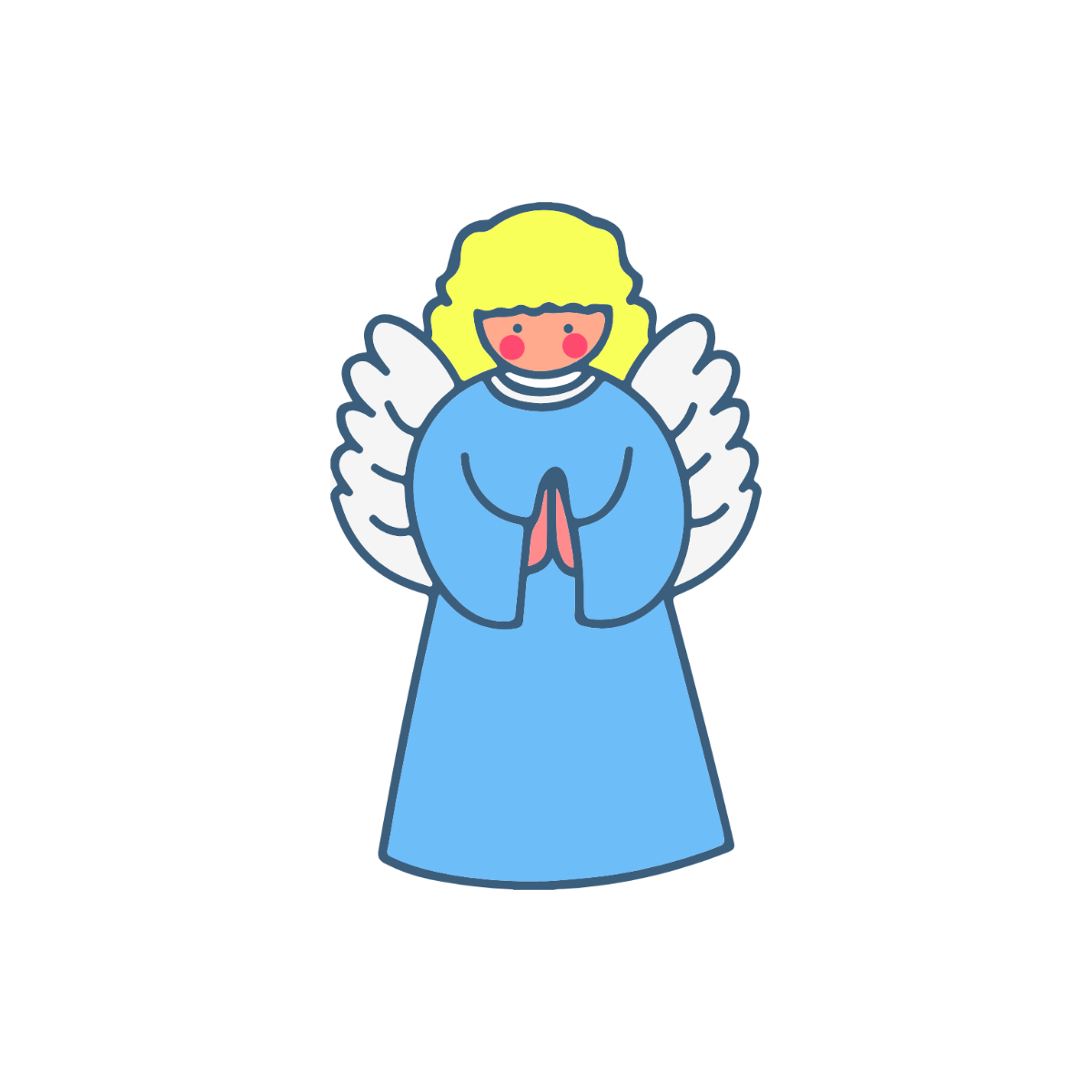 Praying Angel Clipart  - Edit Online | Template.net