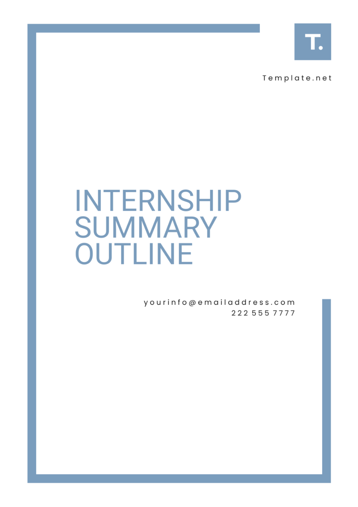 Internship Summary Outline Template - Edit Online & Download