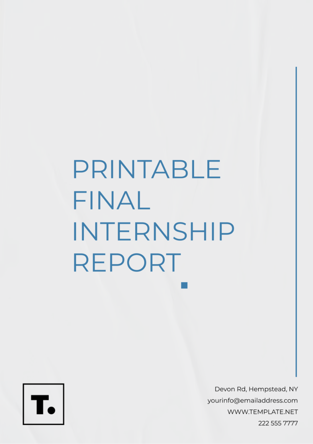 Printable Final Internship Report Template - Edit Online & Download