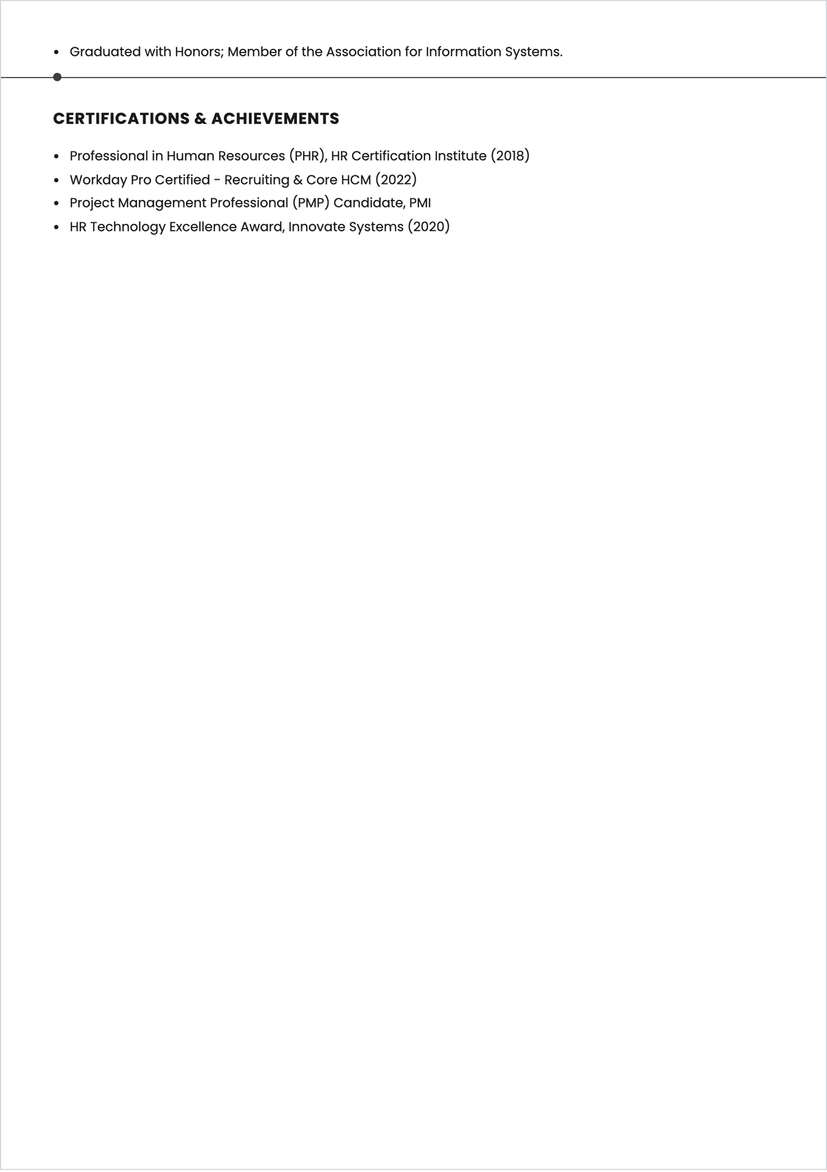 Free Sample Resume for ATS Systems Template to Edit Online